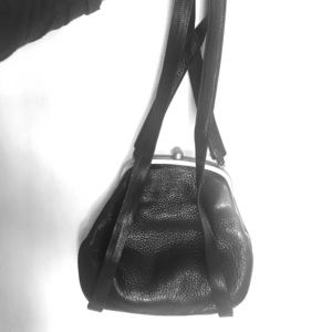 Black backpack purse